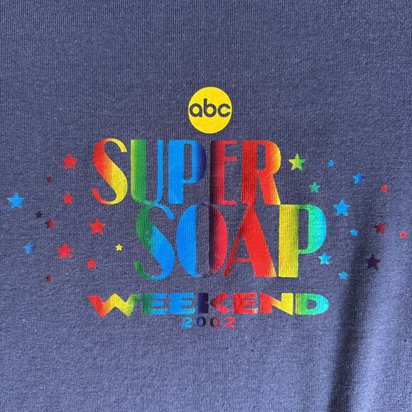 Vintage ABC Disney Super Soap Weekend 2002 Shirt Women’s XL Navy MGM Studios NWT - Picture 2 of 8